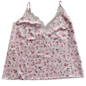 Y2K Victoria's Secret Women's Dusty Pink Floral Camisole Size Medium